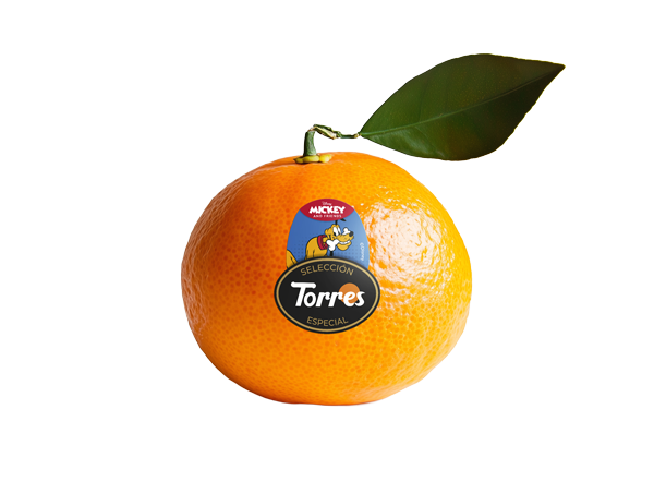 Clementinas Frutas Torres con pegatina oficial de Pluto - colección Disney